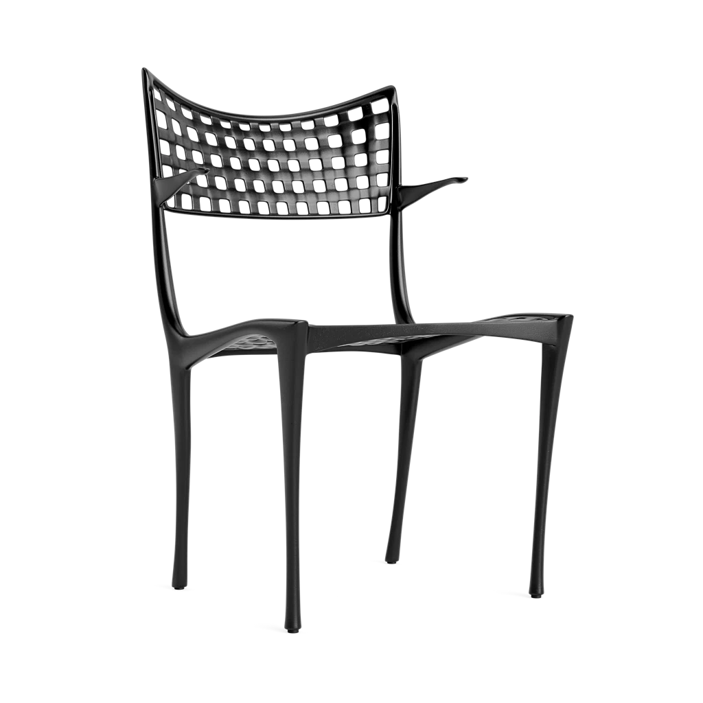 Classic Cast Aluminum Open-Back Dining Chair