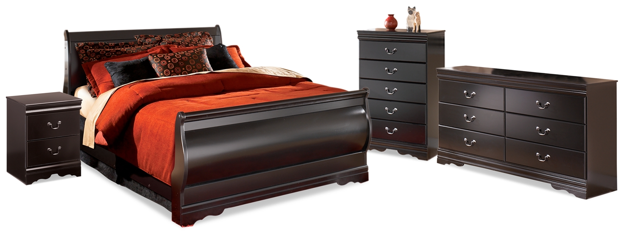 5pc Full Sleigh Bedroom Set