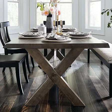 Customizable Solid Wood Dining Table with Live Edge