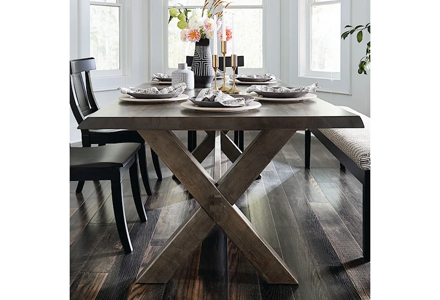 BenchMade Dining Table by Bassett at Esprit Decor Home Furnishings