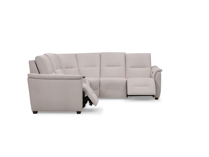 Palliser Oxford 4-Seat Corner Curve Oxford Console Sectional