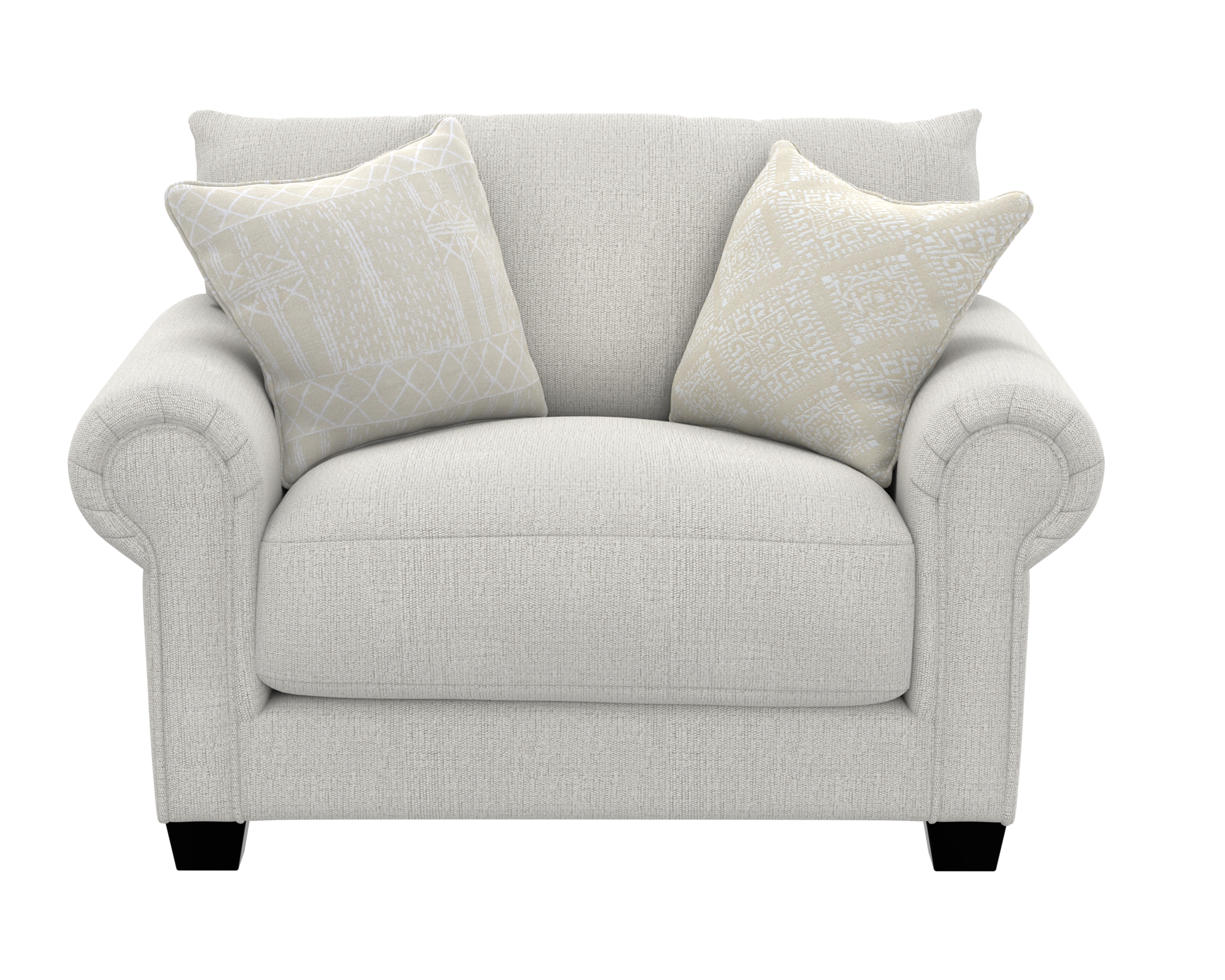 Chair and a Half with 2-Throw Pillows