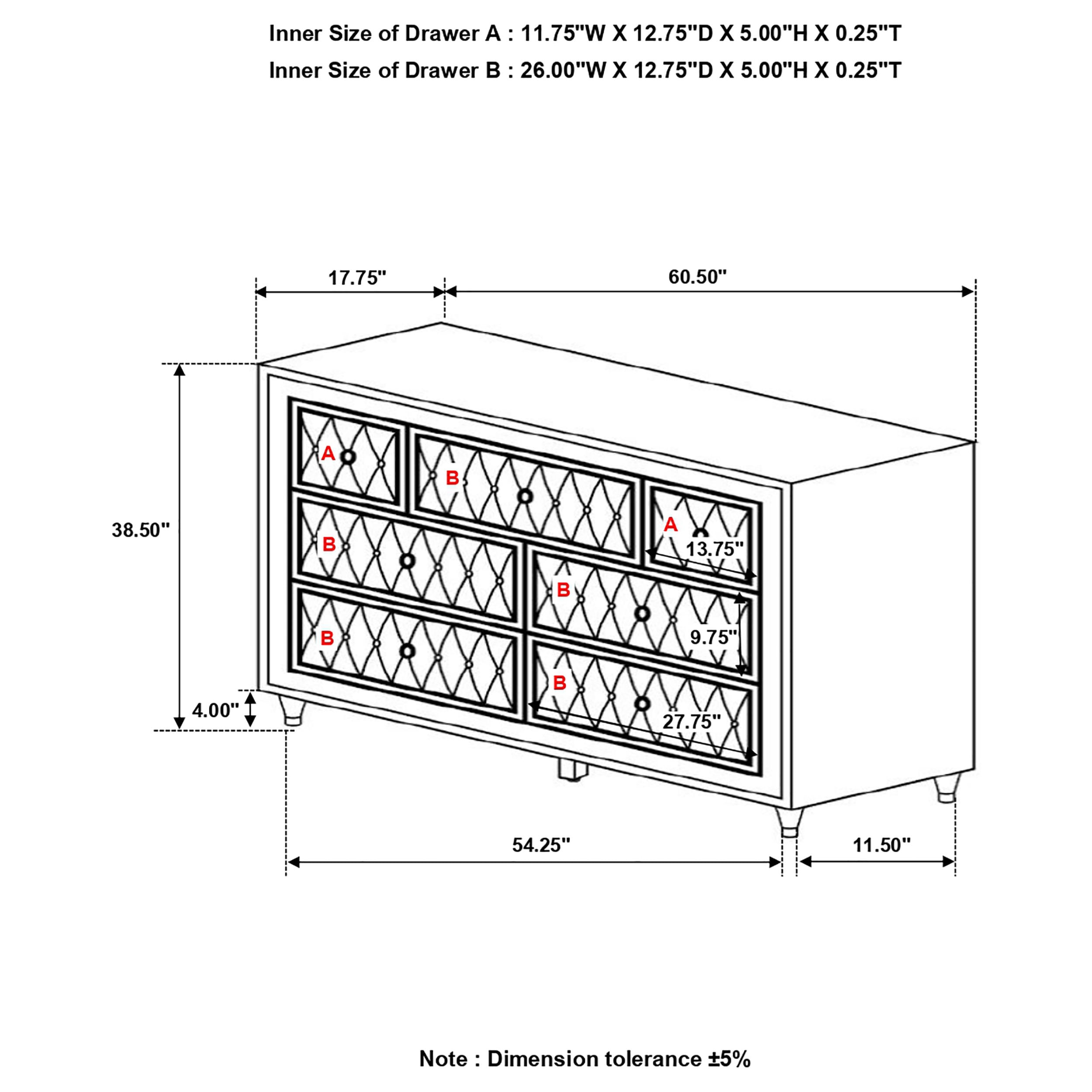 Coaster Antonella 7-drawer Dresser