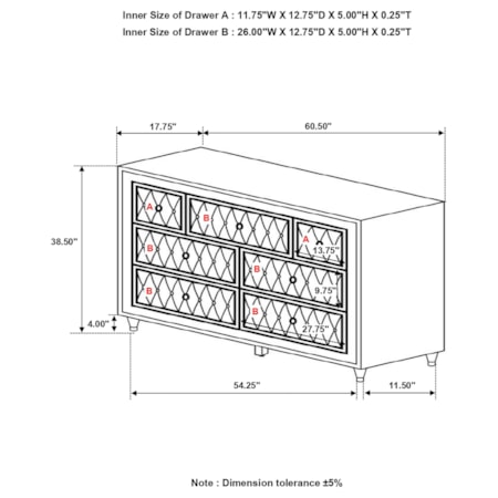 7-drawer Dresser