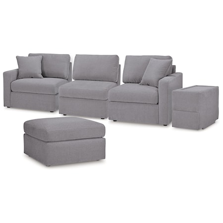 4-Piece Sectional And Ottoman