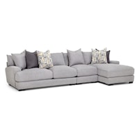 Contemporary 3-Piece Sectional Sofa with Chaise