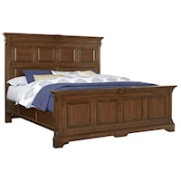 Traditional Queen Mansion Bed with Decorative Side Rails