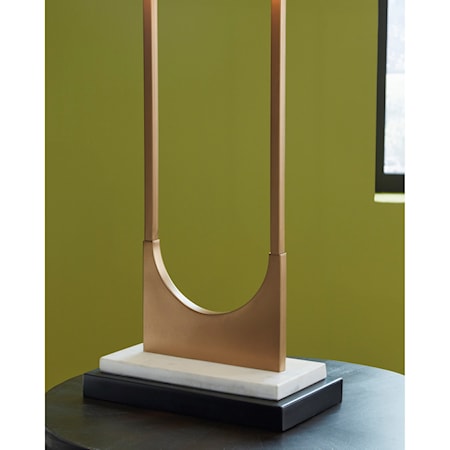 Malana Brass Finish Metal Table Lamp