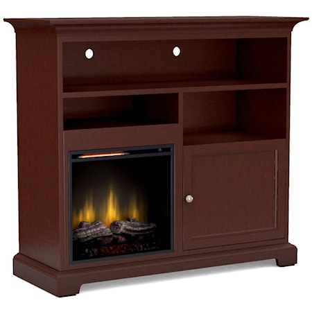 Transitional 46" Wide Customizable 41" Extra Tall Fireplace TV Console