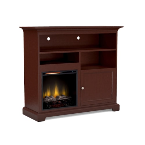 Transitional 46" Wide Customizable 41" Extra Tall Fireplace TV Console