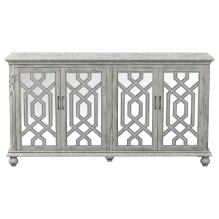 Melanie Wood Trellis Accent Cabinet