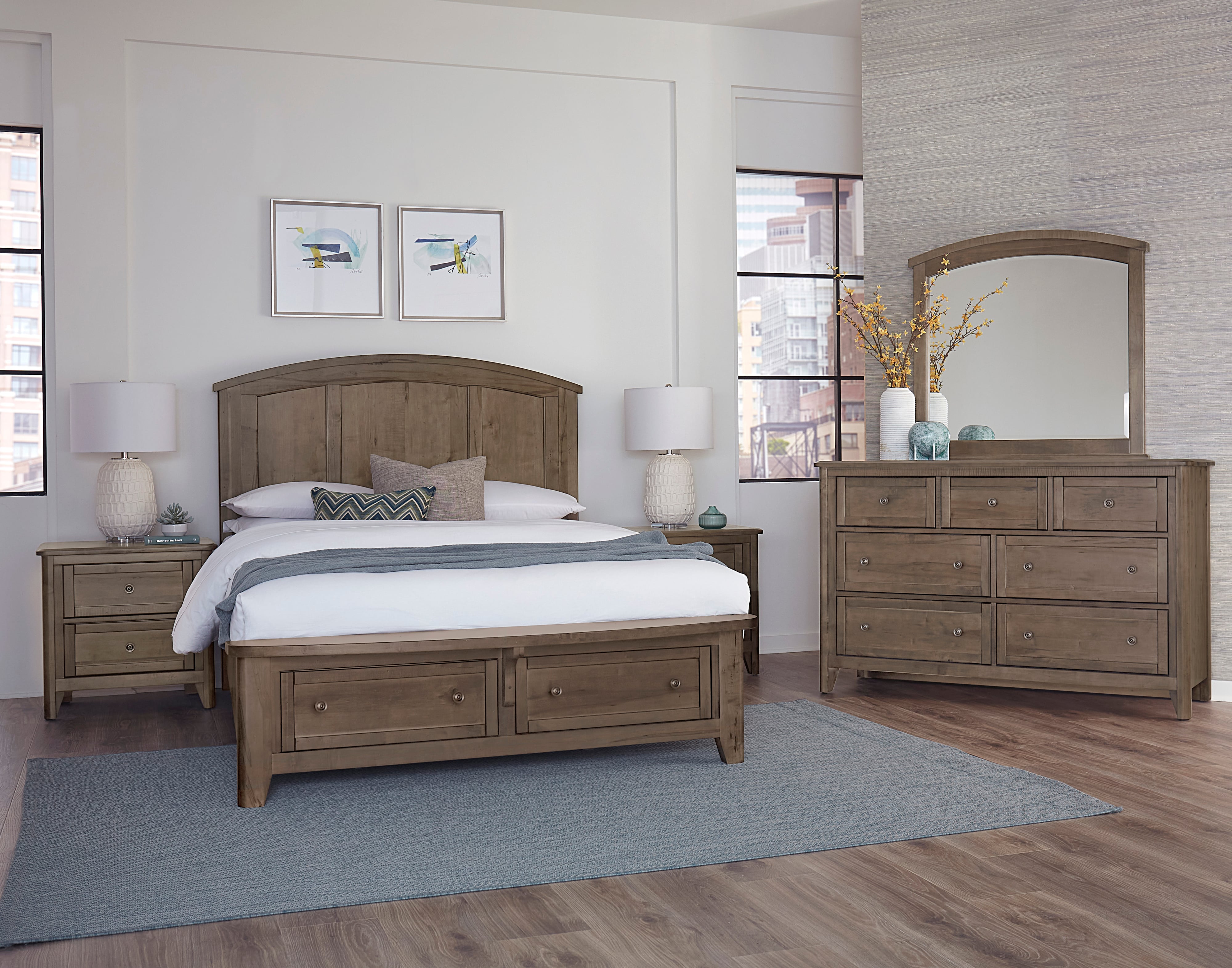 Vaughan Bassett Woodbridge Dresser &amp; Mirror Set