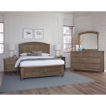 Queen Arched Storage Bed