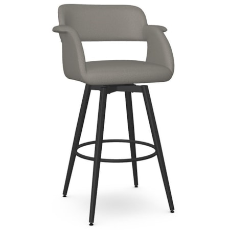 Upholstered Bar Height Swivel Stool