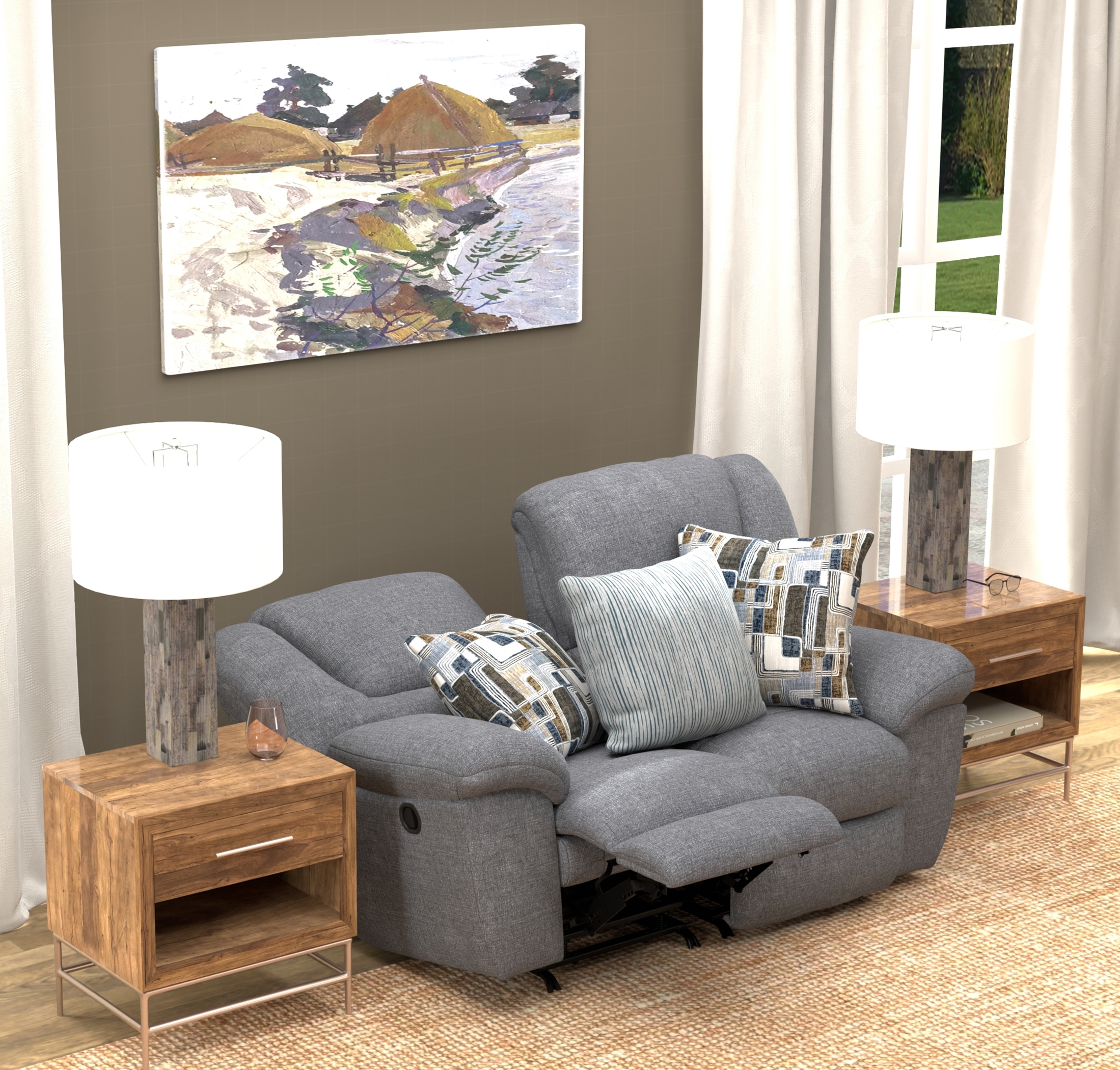 Catnapper Trifecta Manual Rocker Reclining Loveseat