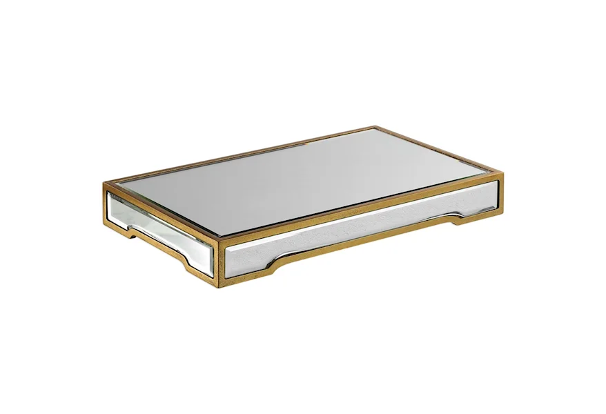 Accessories Carly Mirrored Tray by Uttermost at Corner Furniture