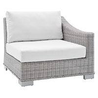 Sunbrella® Outdoor Patio Wicker Rattan Right-Arm Chair