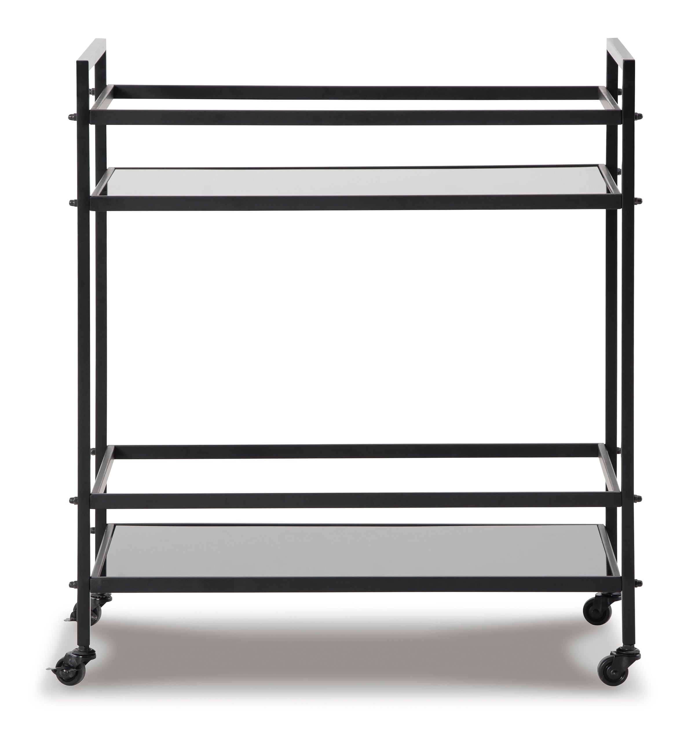 Signature Design by Ashley Kailman A4000097 Black Finish Bar Cart with