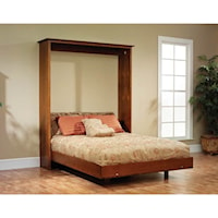 Transitional Full Wall Bed in Cherry Finish