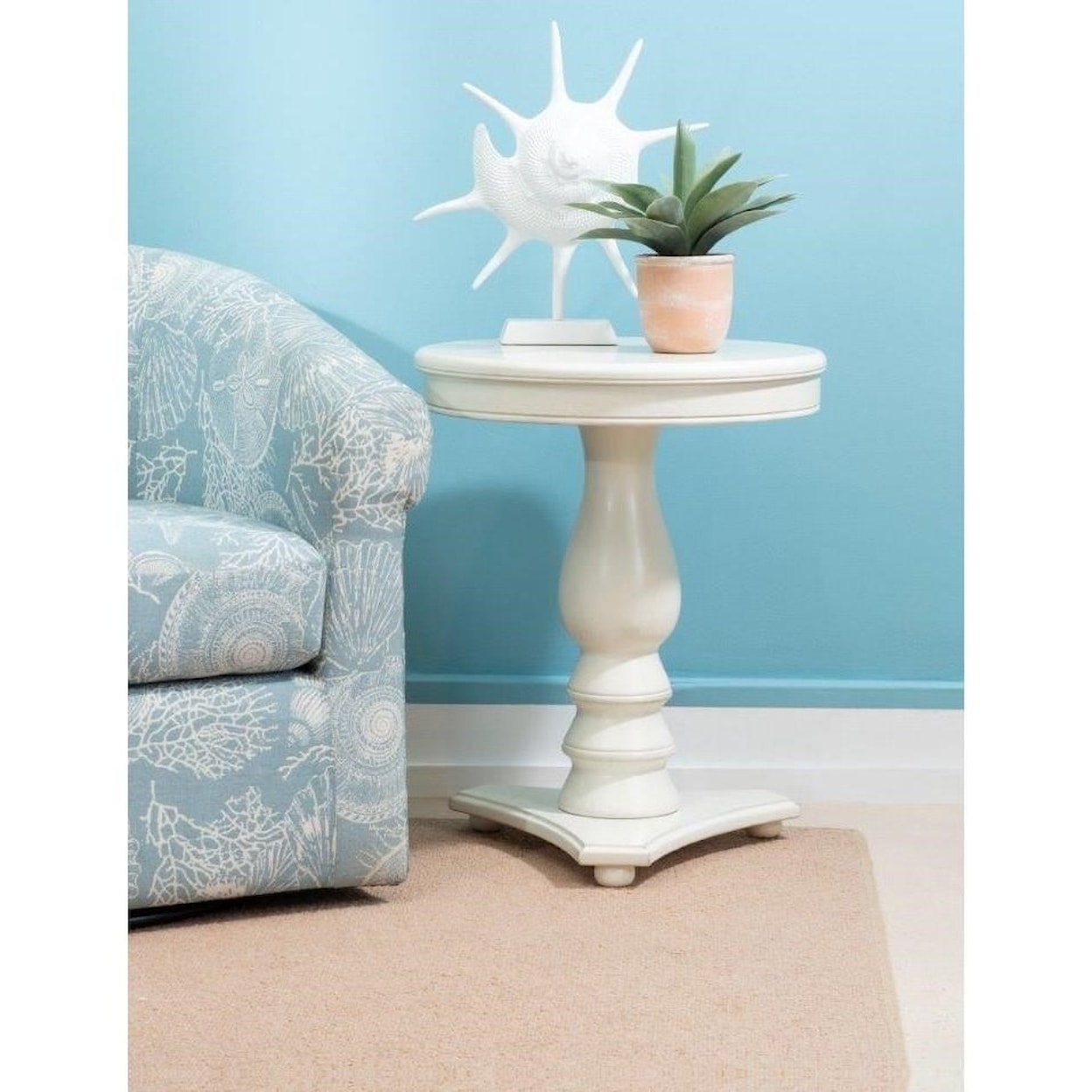 Powell Stanton Stanton Accent Side Table, Blue