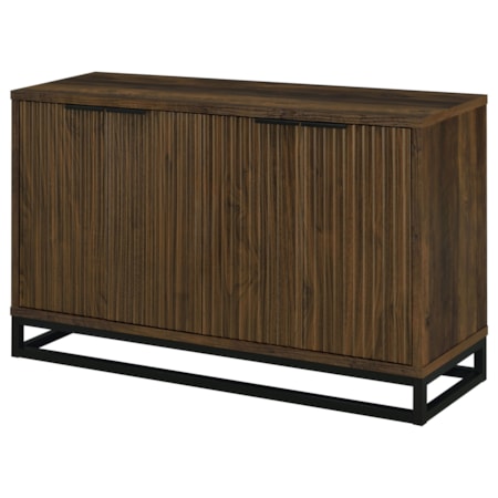 WYATT 4 DOOR BROWN ACCENT CABINET |