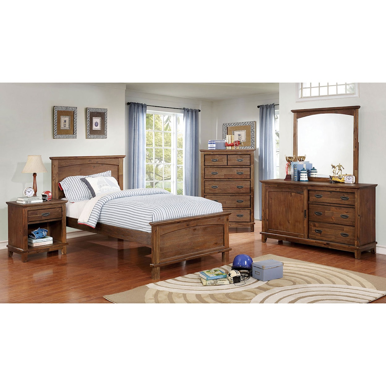 Furniture of America - FOA Colin 4-Piece Twin Bedroom Set