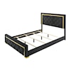 Crown Mark Le'Pew LE'PEW BLACK AND GOLD KING BED |