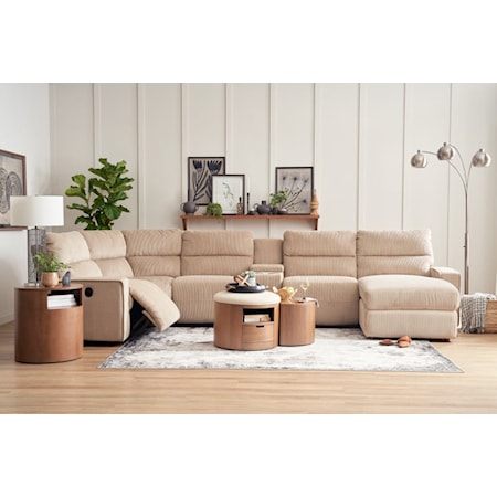 5-Seat Manual Reclining Sectional Sofa