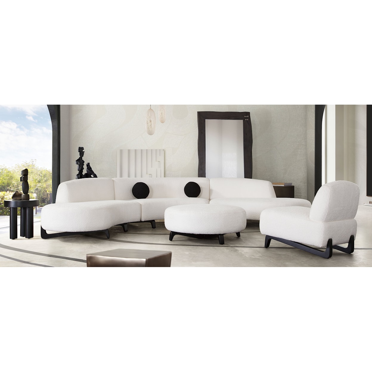 Diamond Sofa Furniture Vesper Armless 3-Piece Sectional