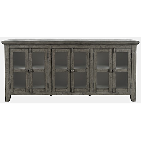 Rustic Shores 6-Door Low Accent Cabinet