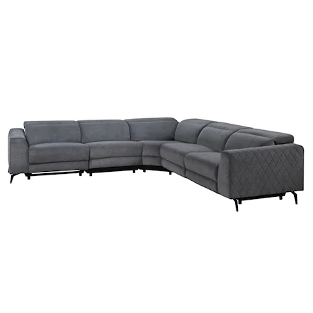 Contemporary 5-Piece Dual-Power Reclining Sectional Sofa