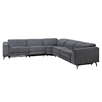 Contemporary 5-Piece Dual-Power Reclining Sectional Sofa