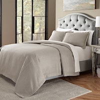 Port Orleans 3-Piece King Bed Throw/Coverlet Set - Gray