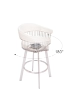 Zuo Bantry Collection Contemporary Swivel Barstool