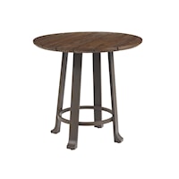 Contemporary Outdoor Round Bistro Table with Adjustable Height