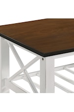 New Classic Furniture Vesta Transitional Coffee Table with Lower Shelf and Two Tone Finish
