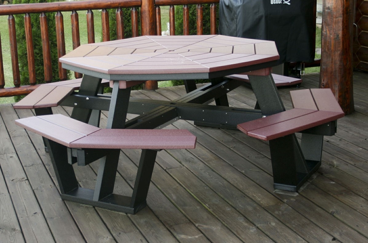 Collapsible 5' Octagon Picnic Table