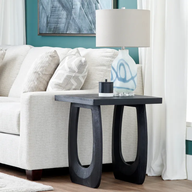 25.25"H Glass Table Lamp