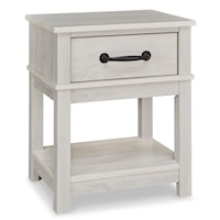 Nightstand with 1 Drawer and 1 Shelf