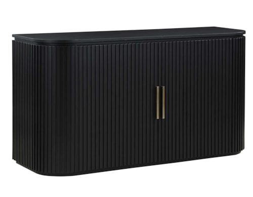 Contemporary 2-Door Dining Server with Adjustable Shelves
