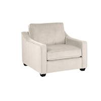 Dakota Contemporary Accent Chair with Slope Arms