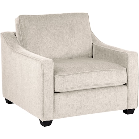 Dakota Contemporary Accent Chair with Slope Arms