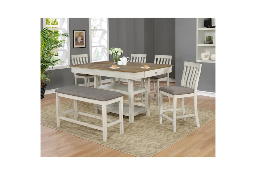 Nina 6-Piece Dining Set by Crown Mark at Dream Home Interiors