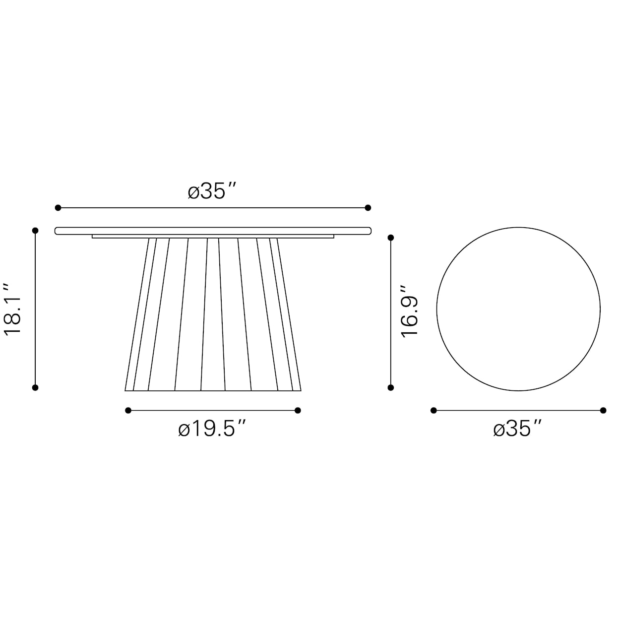 Zuo Aipe Collection Coffee Table