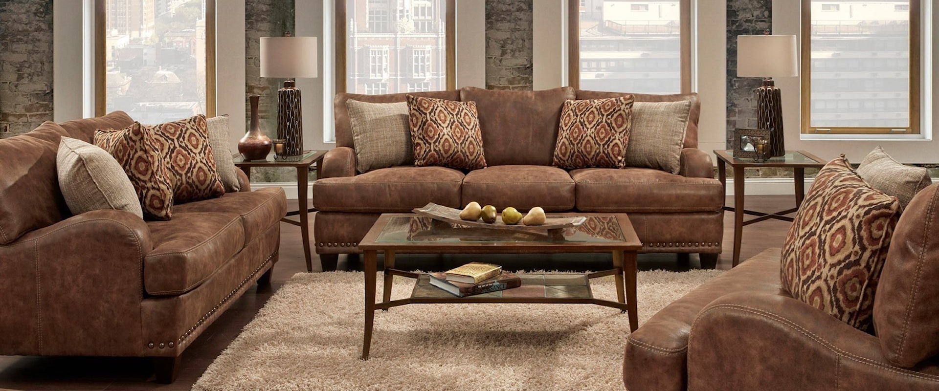 Traditional 2-Piece Stationary Living Room Group