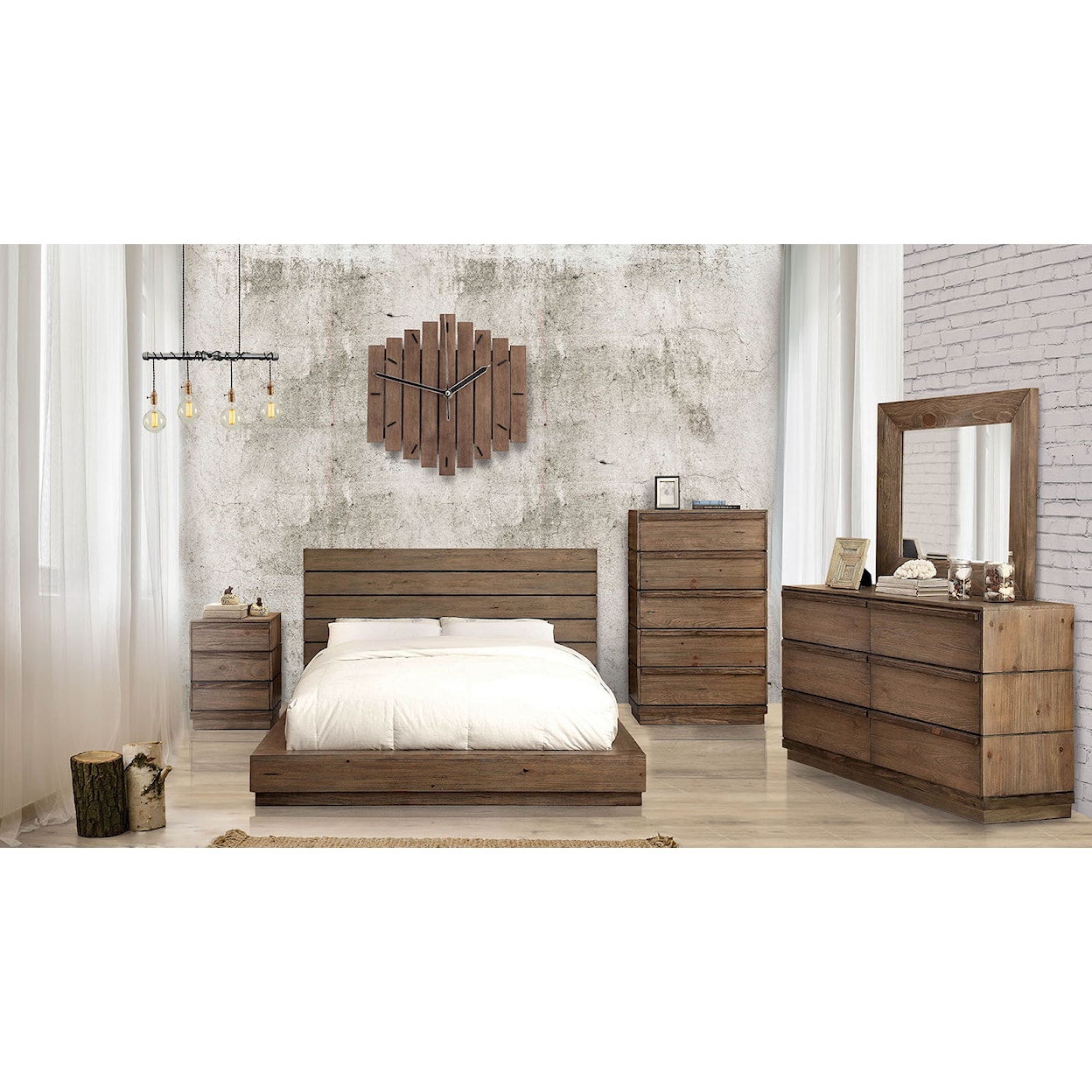 Furniture of America Coimbra 5-Piece Queen Bedroom Set