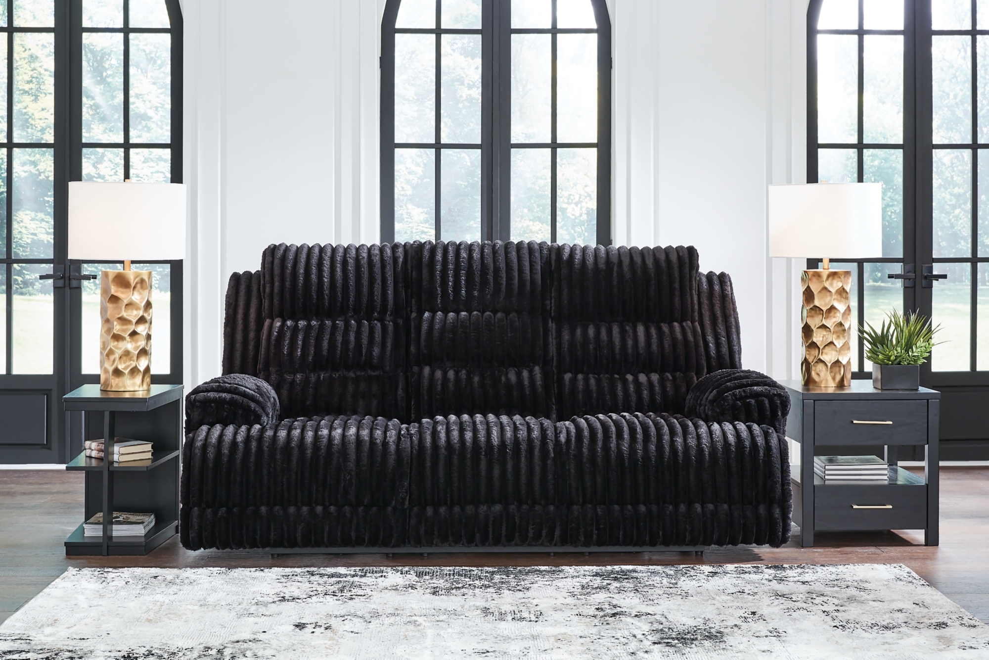 Signature Design by Ashley Rhine Falls Power Reclining Sofa And Power Recliner