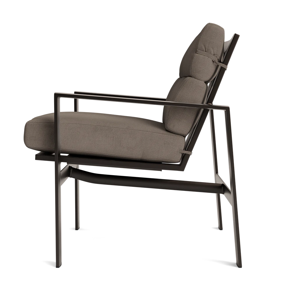 Cushioned Aluminum Dining Armchair