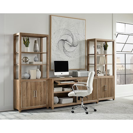 Contemporary Office Set with 2 Bookcases