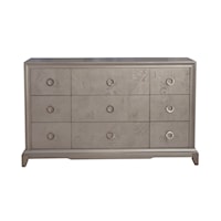 Contemporary Glam 9-Drawer Dresser with Felt Lined Top Drawers